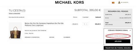 michael kors cupones descuento